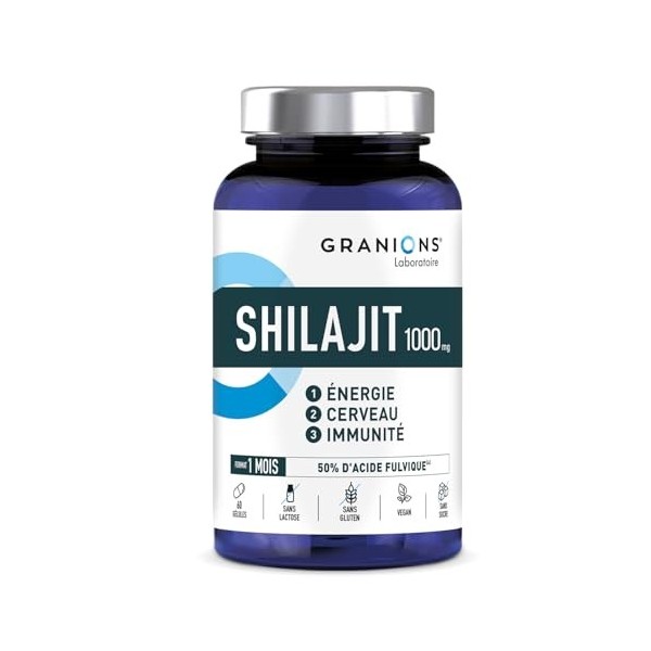 SHILAJIT - Shilajit PURE HIMALAYA | GRANIONS - Laboratoire Français | Immunité, Energie, Articulations, Concentration | Vitam