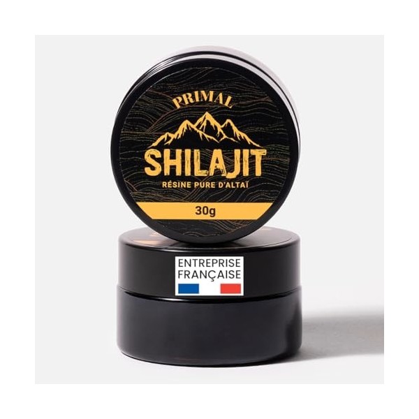 Shilajit Primal, Résine de Shilajit 100% Pure de l’Altaï, Qualité Premium, 79% d’Acide Fulvique, 85+ Minéraux & Acides Humiqu