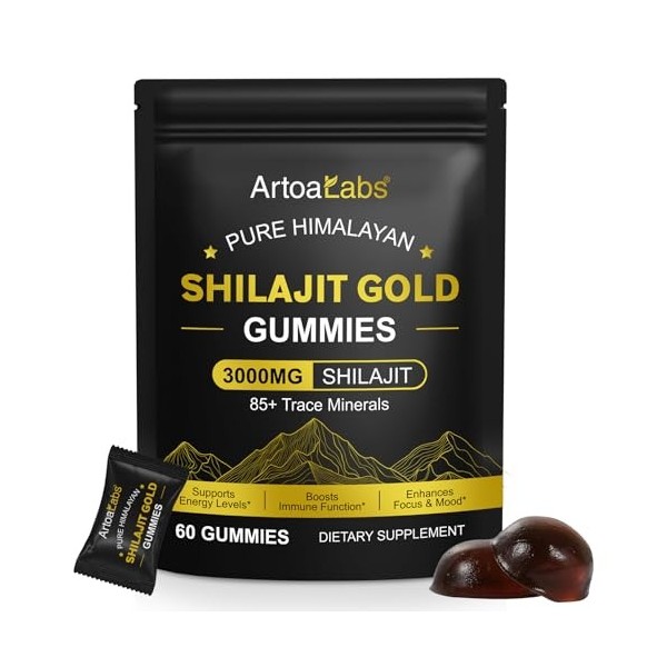 Shilajit Gummies for Men & Women, 60 Gummies
