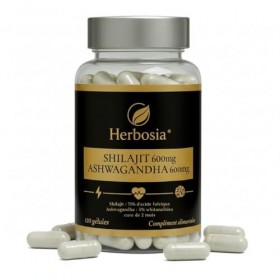 Shilajit 600 mg + Ashwagandha 600 mg – Complément Ayurvédique Origine Himalaya | 71% Acide Fulvique & Oligo-Éléments Naturels...