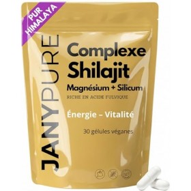 Complexe Shilajit 2500mg Équivalent Résine + Magnésium + Silicum - 50% Acide Fulvique Pur Himalaya - Énergie Vitalité Perform