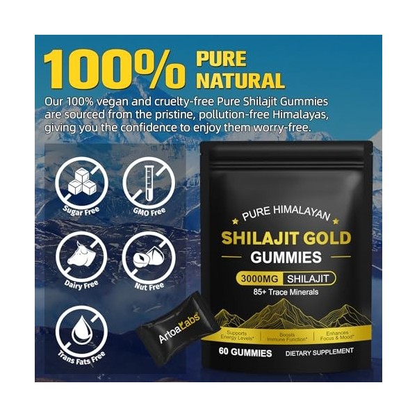 Gummies Shilajit pour hommes