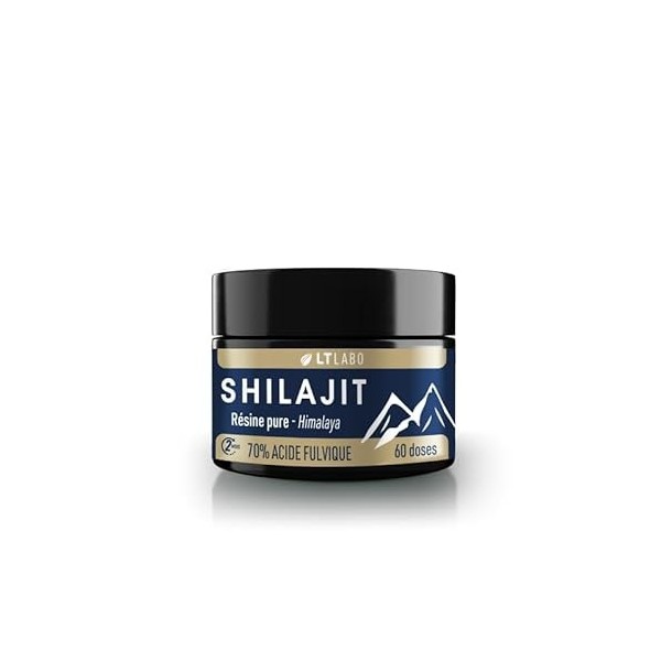 LT Laboratoire Résine Pure Shilajit - Acide Fulvique 70% - 30g - LT Labo