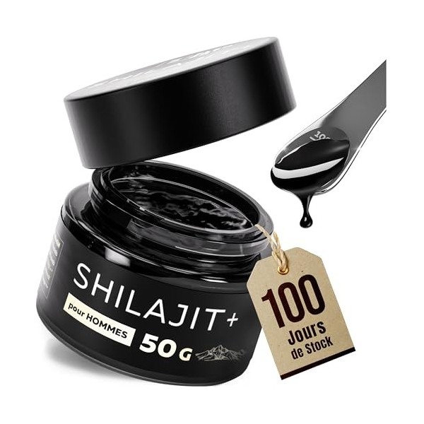 5 elementum Shilajit Pure Himalaya 50 g + 4 g Offert – Résine Originale avec 82 % d’Acide Fulvique et 87 Minéraux | Naturelle...