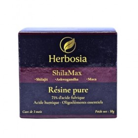 HERBOSIA Shilajit maca ashwaganda formule triple action – Résine pure de Shilajit 100% naturelle | Riche en acide fulvique et