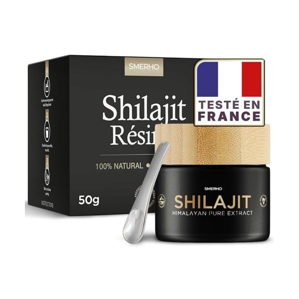 SHILAJIT PURE en Résine - EXTRA Concentré | Shilajit Himalaya Bio de Qualité Française | Action COMPLÈTE - 100% Pur, Puissant
