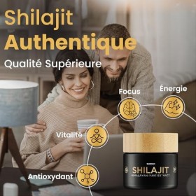 SHILAJIT PURE en Résine - EXTRA Concentré | Shilajit Himalaya Bio de Qualité Française | Action COMPLÈTE - 100% Pur, Puissant