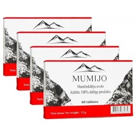 Shilajit Pure Mumijo Altai Baume de Montagne 4 x 60 comprimés Haute Qualité Mumio Mumie Shilajit Мими Миие