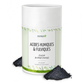 Sanuvit® - Shilajit | Acide fulvique & acide humique en proportion 80:20 | 90 capsules | Mumijo Shilajit | Complexe organo-mi