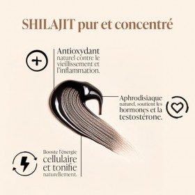 TAAJ | Shilajit en résine | Pur de lHimalaya, 100% naturel | 70% dacides fulviques | + 85 minéraux et oligo-éléments | Anti