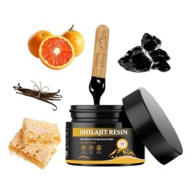 Résine Shilajit - Pouvoir maximal - Résine de shilajit organique naturelle en plus de 85 oligo-éléments - Qualité dorée - Shi