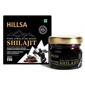 HILLSA Shilajit original 100 % naturel de lHimalaya pour homme et femme testé avec plus de 85 micronéraux et acide fulvique 
