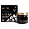 HILLSA Shilajit original 100 % naturel de lHimalaya pour homme et femme testé avec plus de 85 micronéraux et acide fulvique 