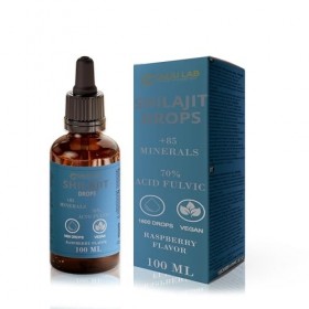 CALIU GUMMY | Gouttes de Shilajit Pur 70% Acide Fulvique | 100 ml | +85 Minéraux Naturels | Complément Alimentaire Énergie, V