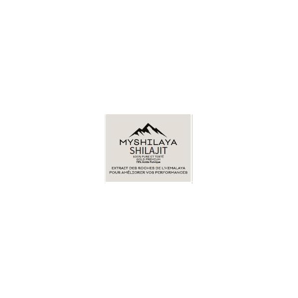 Myshilaya Shilajit -75% Acide Fulvique - Résine de Shilajit de l’Himalaya 30g - Qualité Or avec Doseur en Bois - Naturel Rich