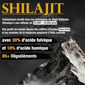 Shilajit 120 oursons en gomme | 30:1 extrait -42.000mg Shilajit | 30% acide fulvique 10% acide humique | 100% Pure & Origin