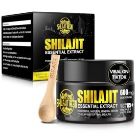 Shilajit Original Himalaya, Résine Shilajitn Hautement Concentrée, Résine Shilajit Naturelle, avec Plus de 85 Oligo-Éléments 