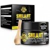 Shilajit Original Himalaya, Résine Shilajitn Hautement Concentrée, Résine Shilajit Naturelle, avec Plus de 85 Oligo-Éléments 