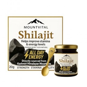 MOUNTVITAL Résine pure de Shilajit du Cachemire | Source authentique de lHimalaya | Complément ayurvédique 100 % naturel | R