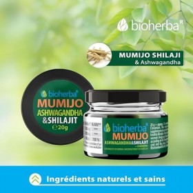 2 Shilajit Résine 20 g avec Ashwagandha & Chrome – Extrait végétal concentré par BIOHERBA | Formule naturelle pour le quotidi...