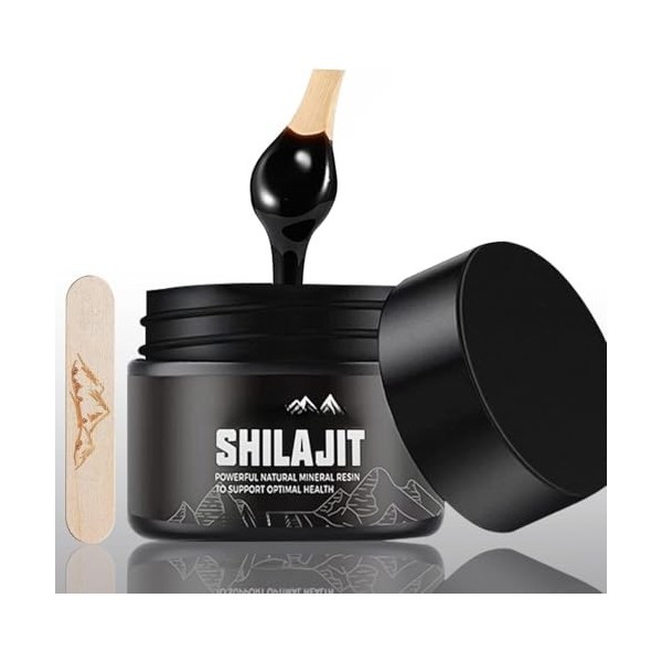 Résine Shilajit biologique naturelle, supplément Shilajit de qualité dorée pour hommes et femmes, soutien immunitaire