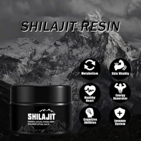 Résine Shilajit biologique naturelle, supplément Shilajit de qualité dorée pour hommes et femmes, soutien immunitaire