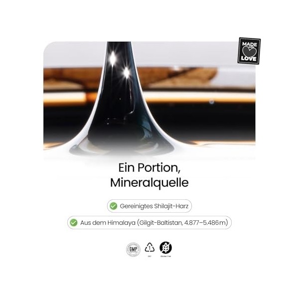 Himalayan Shilajit - Résine de qualité supérieure Salajeet, Mumijo, Mumla - 50 g - 50 portions - Résine minérale naturelle 