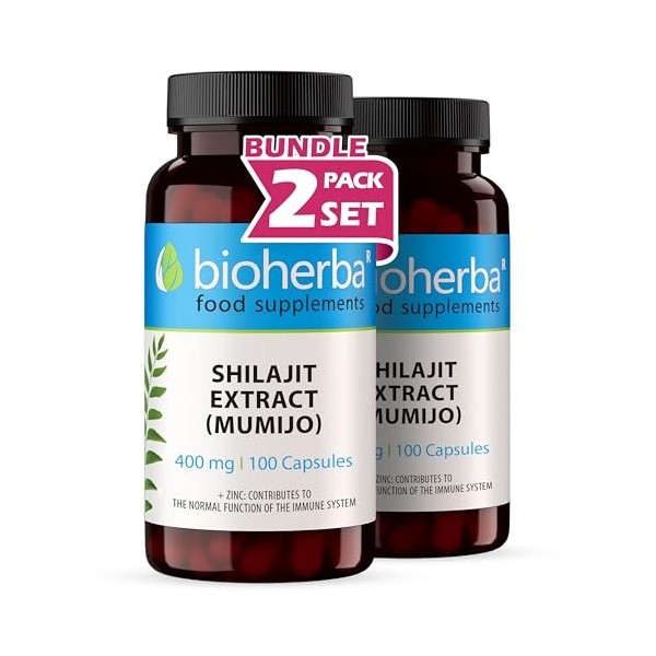 Shilajit – 200 Gélules de 400 mg | Extrait pur de Mumijo de l’Himalaya – par BIOHERBA