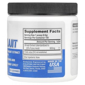 Shilajit, non aromatisé, 75 g, Evlution Nutrition