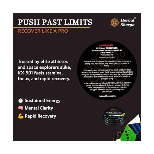 Cristaux de Shilajit - Résine de Shilajit pure cristallisée - Sans humidité 2 fois résistant - Adapté aux compagnies aérien S...