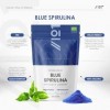 Poudre de spiruline bleue biologique 50 g – Phycocyanine 100 % naturelle pour smoothies – Colorant et ingrédient alimentaire 
