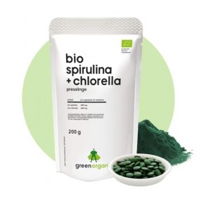 Spiruline bio + Chlorelle – 400 comprimés 200 g – 500 mg par comprimé – Plantensis et algues Vulgaris – Hautement dosés – Pre