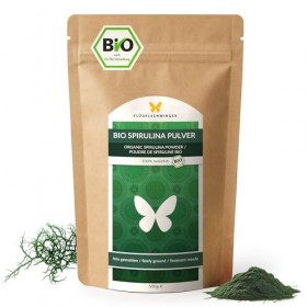 500 g de poudre de spiruline BIO, 100% naturelle, contrôlée quant aux résidus, cultivée et fabriquée selon la norme bio de l’