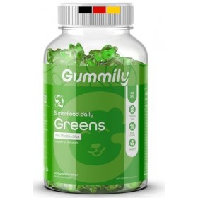 Gummily® Superaliments verts premium à la spiruline et au moringa – Mélange de superaliments verts et de probiotiques 100 mg