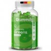 Gummily® Superaliments verts premium à la spiruline et au moringa – Mélange de superaliments verts et de probiotiques 100 mg