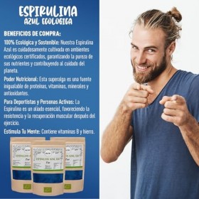 NULTHY – Spiruline Bleue en Poudre 25g | Pure et Naturelle, Superaliment Riche en Protéines, Antioxydants & Vitamines | Idéal