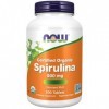 Now Foods, Certified Organic Spirulina Spiruline Certifiée Biologique , 500mg, 500 Comprimés végétaliens, Testé en Laboratoi