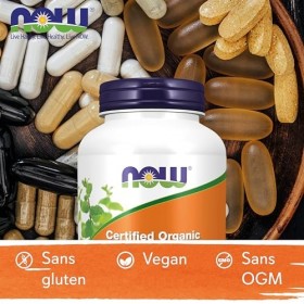 Now Foods, Certified Organic Spirulina Spiruline Certifiée Biologique , 500mg, 500 Comprimés végétaliens, Testé en Laboratoi
