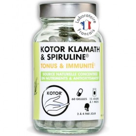 KOTOR SPIRULINE & KLAMATH 1400mg | Phycocyanine 120mg | Tonus, Immunité et Récupération | Duo de Super Aliment | Riche en nut