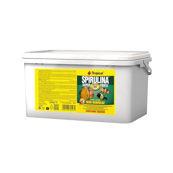 Tropical Super Spirulina Forte Mini Nourriture en granulés avec 36% de spiruline platensis 100 ML Spiruline
