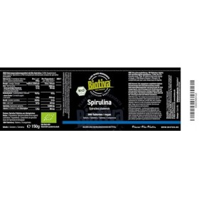 Biotiva Spiruline bio 300 comprimés de 500mg - Qualité bio premium - Comprimés hautement dosés - Algue arthrospira platensis 