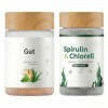Kit Combinaison Intestinale Spiruline Chlorelle Bio, contenant des probiotiques, adapté à lentretien intestinal quotidien de
