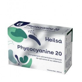 PHYCOCYANINE 20 à lextrait de spiruline et sélénium 20 ampoules de 10ml Heilsa