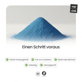 Gummily Poudre de spiruline bleue - Contient 15 % de protéines végétales - Algue spiruline - Testé en laboratoire