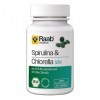 RAABVITALFOOD ALGA SPIRULINA+CHLORELLA 440mg 200 comp – comprimés faciles à intégrer à la routine quotidienne, boîte de 200 c