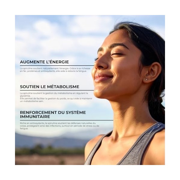 Spiruline pure - Sans additifs - Formulé en France