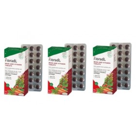 SalusFloralIron Lot de 84 comprimés végétaliens, sans gluten, sous blister, 3 paquets, 252 comprimés