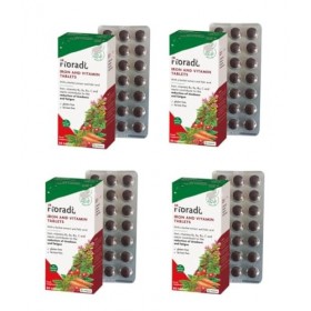 SalusFloralIron Lot de 84 comprimés végétaliens, sans gluten, sous blister, 336 comprimés au total