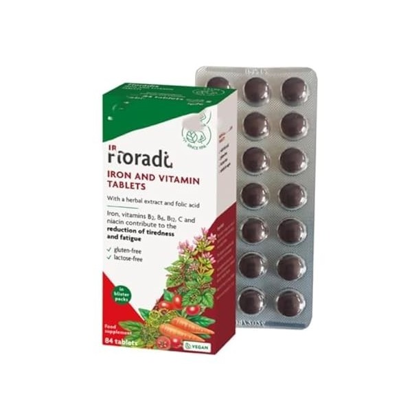 SalusFloralIron Tablettes végétaliennes, sans gluten, sous blister, 84 pièces, 1 paquet