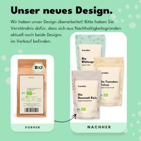Kamelur Spiruline bio en poudre verte 500 g – Algues biologiques séchées et finement moulues – Poudre dalgues spiruline issu